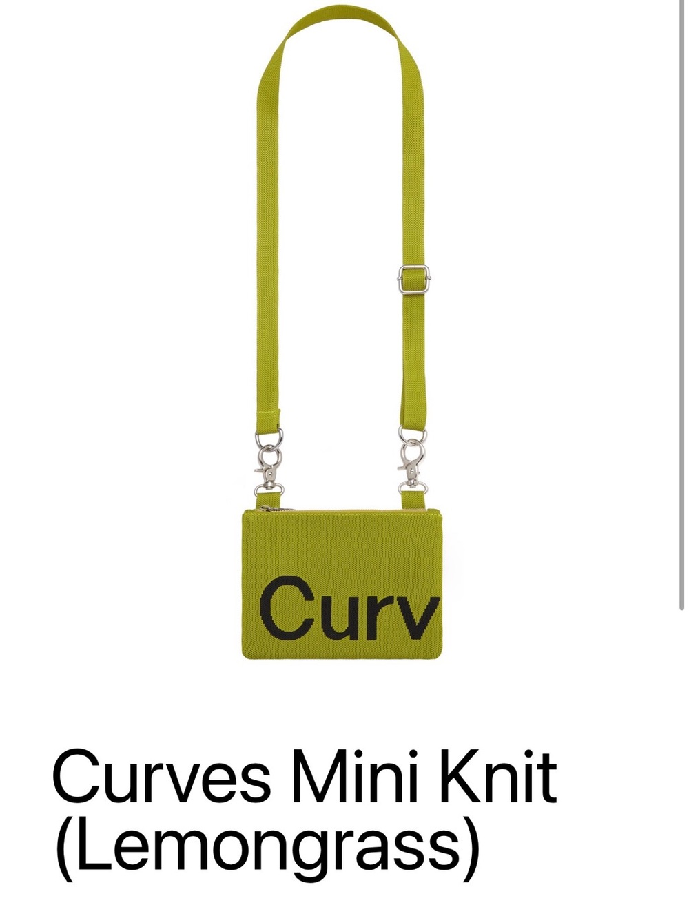 Curves Mini Knit Crossbody Bag - Lemongrass